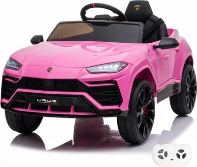 Produktbild von Lamborghini Urus Kinder Elektroauto 12V (1–6 Jahre) – Offiziell lizenziert, mit Fernbedienung, EVA-Reifen & Ledersitz – Kinder Elektrofahrzeug – Rosa