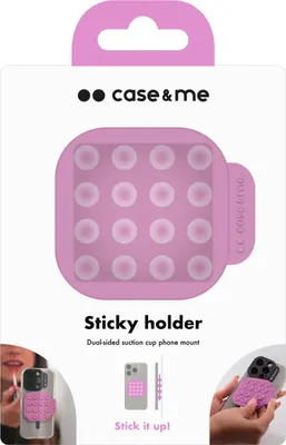 Image de Support à ventouse double face en silicone, rose