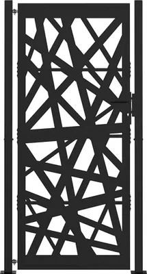 Immagine prodotto di vidaXL Cancello da giardino nero 100x200 cm in acciaio Design leggero