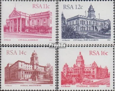 Produktbild von Briefmarken Südafrika 1984 Mi 646,669,686,705 (kompl.Ausg.) postfrisch Gebäude