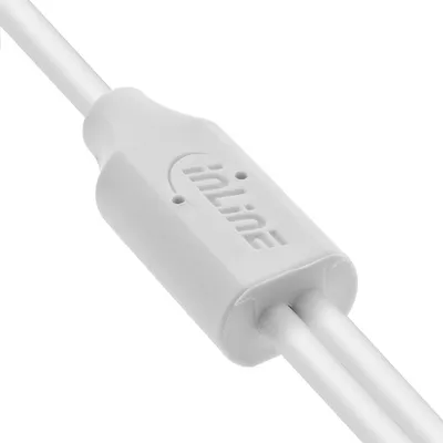 Produktbild von InLine 35121W, 1 m, USB A, 2 x USB C, USB 2.0, Weiß