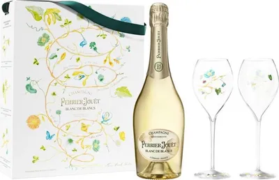 Produktbild von Perrier Jouet Blanc de Blancs + 2 Copas Champagner Frankreich Champagner 75.00 cl 12.5 %