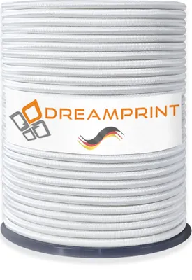 Produktbild von Dreamprint Expanderseil 100m Weiß 4mm Ø – Gummiseil, Planenseil