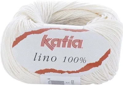 Produktbild von Katia Lino 100% 3 Off White Strickgarn