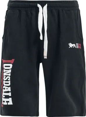 Image de Lonsdale Shorts Hommes SIDEMOUTH Sweat Short Sweatpants LD-114821 Noir XL