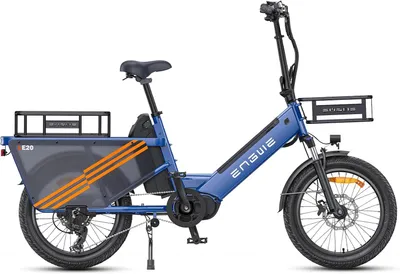 Produktbild von ENGWE LE20 Cargo E Bike mit kindersitz für Erwachsene Ebike 250W 100Nm Mittelmotor E-BikeAPPElektrofahrrad 48V 38.4AH Akku 180KM E-Hollandräder Blau