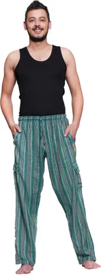 Produktbild von Haremshose "Happening" für Herren - bequeme Fischerhose für Fitness, Sport & Freizeit, grün S