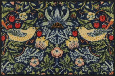 Produktbild von Salonloewe STRAWBERRY THIEF BLUE Fußmatte Wohnmatte 50 x 75 cm