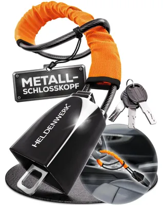 Produktbild von Lenkradschloss Lenkradkralle Lenkradsperre Auto - Universal - 3 Schlüssel - Orange