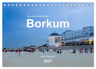 Produktbild von Borkum - Momente einer Reise (Tischkalender 2027 DIN A5 quer), CALVENDO Monatskalender