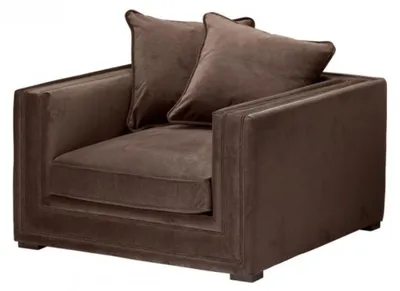 Produktbild von Casa Padrino Luxus Art Deco Hotel Sessel Braun - Limited Edition