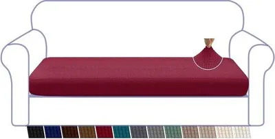 Image de Protection de tapis extensible avec dessous élastique - 4 places, rouge