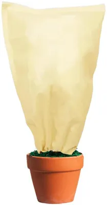 Image de Protection hivernale pour plantes, protection contre le gel pour plantes, toile non tissée 80 g/m² avec fermeture à glissière, 250 x 360 cm, beige, pour plantes en pot