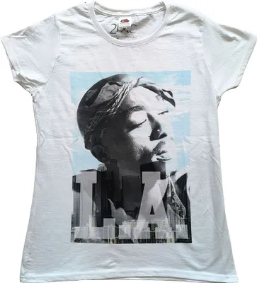 Produktbild von 2Pac LA Skyline T-Shirt mit kurzen Ärmeln White L Damen
