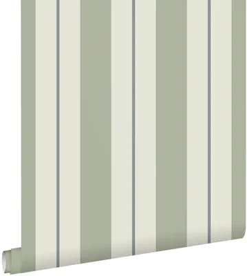Immagine prodotto di ESTAhome carta da parati strisce verde grigiastro e blu 50 x 900 cm