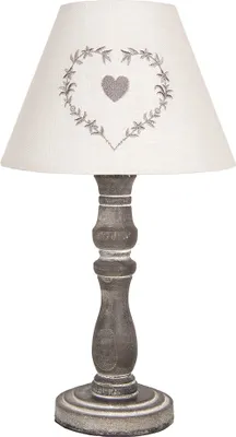 Produktbild von Clayre & Eef Tischlampe Ø 23x40 cm Grau Holz