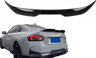 Zdjęcie produktu dla Spojler pokrywy bagażnika do BMW serii 2 G42 Coupé od 2022 r. w kolorze czarnym błyszczącym.