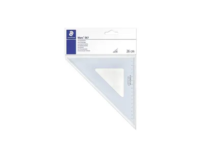 Image de STAEDTLER Zeichendreieck 26cm 45/45 Gr. tr.bl