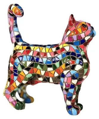 Produktbild von Mosaik-Katze, stehende Figur, 15 cm