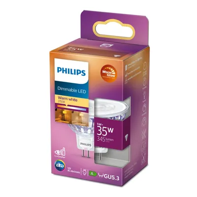 A product box for a Philips LED light bulb.