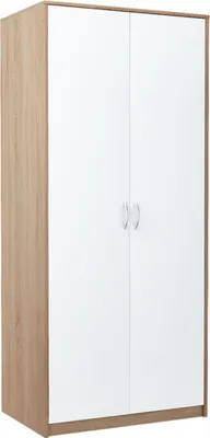 Obrázek produktu pro Dvoudveřová šatní skříň VILIA - šířka 85 cm, dub sonoma / bílá