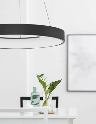 Produktbild von Nova Luce RANDO THIN LED Pendelleuchte Schwarz 50W Neutralweiss 120x60cm dimmbar 9453451
