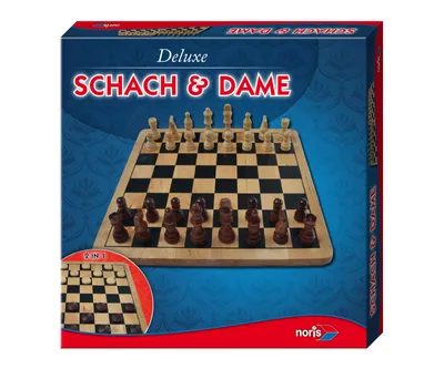 Produktbild von Noris Spiele Deluxe Holz - Schach & Dame; 606104577