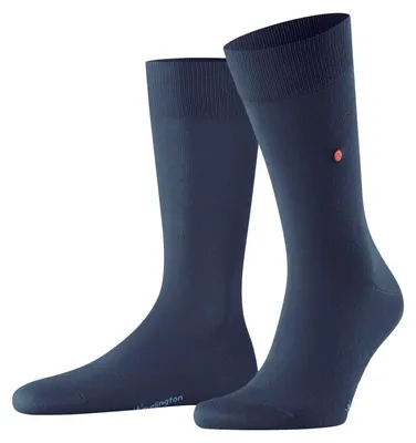Image de Chaussettes Burlington pour homme Lord M, coton, bleu marine 6120, pointures 40-46