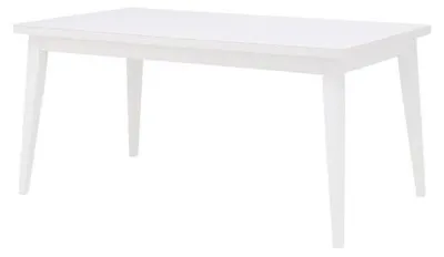 Produktbild von Esstisch in Weiß Hochglanz - 160 cm Länge - Ausziehbarer Küchentisch modern