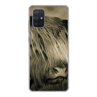 Produktbild von MuchoWow® Handyhülle Schutzhülle Hülle für Samsung Galaxy A51 Schottischer Highlander - Tiere - Haare Silikon Softcase Handy Hülle - Schutzabdeckung