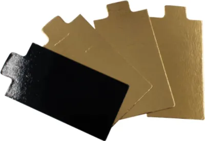 Produktbild von BANKETTKARTE schwarz/gold RECHTECK 1 Stk.