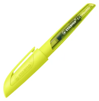Produktbild von STABILO Schulfüller mit Standard-Feder M - EASYbuddy NEON in neongelb - blau (löschbar…