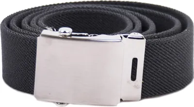 Produktbild von Handgefertigter elastischer Gürtel mit Koppelschnalle - Dunkelgrau- 35mm Breite