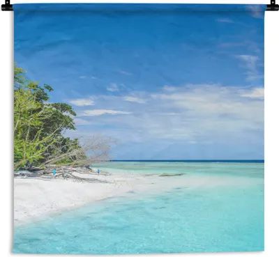 Produktbild von MuchoWow® Wandteppich Wandbehang Klares Wasser von Sipadan 150x150 cm Tapisserie Dekoration Wandtuch - Wohnaccessoires - Modernes