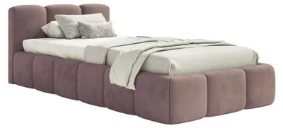 Obrázok produktu pre Selsey Cloudy Low – čalúnená posteľ 90 x 200 cm, svetloružový zamat