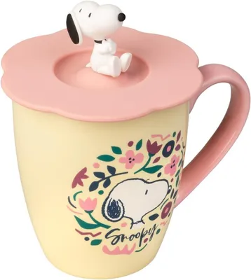 Imagen del producto de Taza 3D Snoopy con Tapa Cerámica 350 mls
