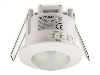 Immagine prodotto di V-TAC VT-8029 Sensore di movimento infrarossi PIR 360° a incasso da soffitto IP20 sku 5090