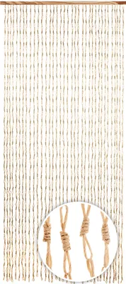 Produktbild von Kobolo Türvorhang Papiervorhang Circles beige - Balkon / Terrassentür - 90x200 cm - Insektenschutz Vorhang Fadenvorhang Streifenvorhang viele Farben