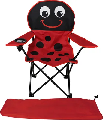 Produktbild von Kinder Anglersessel mit Getränkehalter und Tasche Motiv Marienkäfer