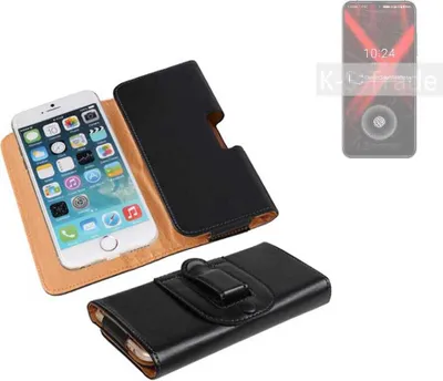 Produktbild von K-S-Trade Schützhülle Handyhülle kompatibel mit UMIDIGI X Holster Gürtel Tasche Schutzhülle Handy-Tasche Smartphone Case Seitentasche schwarz 1x