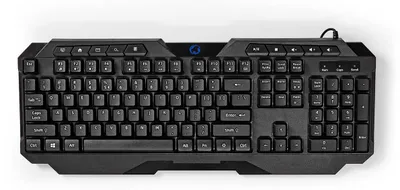 Produktbild von Nedis GKBD110BKUS Kabelgebundene Gaming-Tastatur USB-A Folientasten LED QWERTY