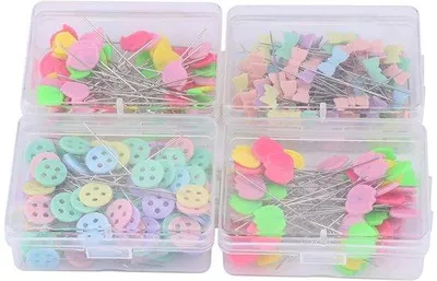 Immagine prodotto di Set per vari progetti - 300 pezzi - Bianco, blu, nero - Aghi da cucito