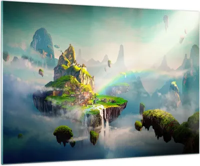 Produktbild von Bilder auf glas - Abstraktion Natur - 100x70cm - Glasbilder - Wandbilder - Kunstdruck - zum Aufhängen bereit - Wanddekoration aus Glas - Glas Bilder - Wandbild auf Glas - Einteilig - GAA100x70-3469