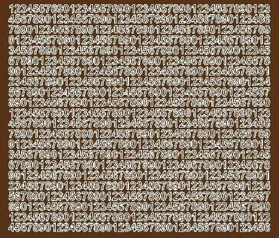Immagine prodotto di Adesivi numerici autoadesivi, 7 mm, marrone opaco