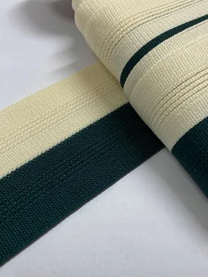 Obrázek produktu pro Basior Lampasová stuha oděvní pruhovaná krémově zelená
