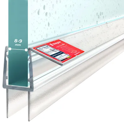 Produktbild von STEIGNER Duschtürdichtung UK20 50 cm (1 Stk.) Transparent - Dichtung gerade für Eckeinstieg Dusche oder Fünfeckdusche mit Duschtür 8-9 mm - Perfekte Passform, Langlebiges Material, Ästhetisches Finish