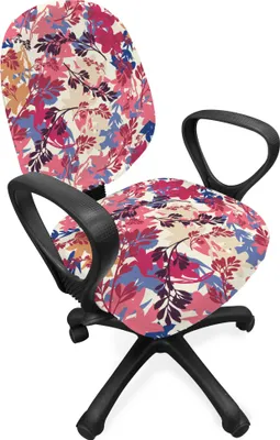 Produktbild von ABAKUHAUS Winter Bürostuhl Schonbezug, Kaltes Wetter Neujahr, dekorative Schutzhülle aus Stretchgewebe, Baby-Blau, Grau, Weiß