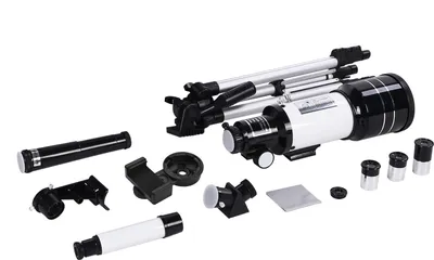 Produktbild von 70 mm grosser astronomischer Refraktor, tragbares Teleskop mit 300 mm Brennweite, terrestrisches und astronomisches Teleskop mit Mondfilter, Stativ, Sucherfernrohr
