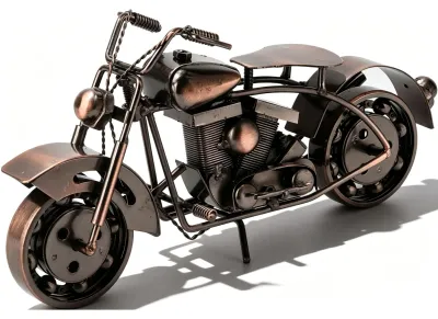 Metall-Motorrad-Modell, Vintage-Deko, 25,5 x 14 x 7 cm
