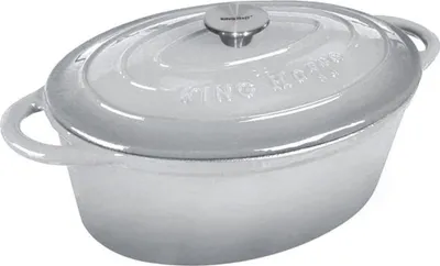 Produktbild von KINGHOFF Gusseisen Bratpfanne KH-1613 33 cm Grau/Beige